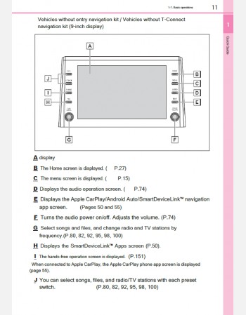 toyota corolla touring 2019 2020 & 2021 navigation manual